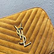 Ysl Lou Camera Bag Velvet/Leather Brown 520534 23cm - 2