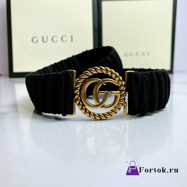 Gucci Belt Black Velvet 3.0cm - 1