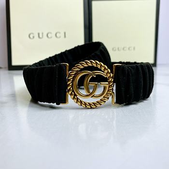 Gucci Belt Black Velvet 3.0cm