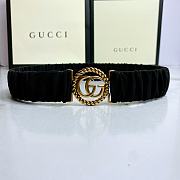 Gucci Belt Black Velvet 3.0cm - 3