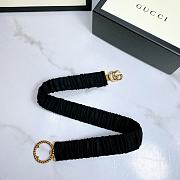 Gucci Belt Black Velvet 3.0cm - 4