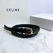 Celine Belt Leather Brown/Black 2.0cm - 2