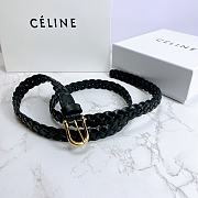Celine Belt Leather Brown/Black 2.0cm - 3