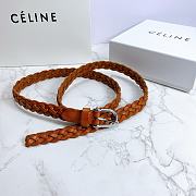 Celine Belt Leather Brown/Black 2.0cm - 4