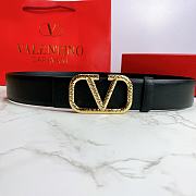 Valentino Belt Leather Black/White 4cm 80-95cm - 1
