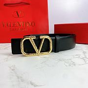 Valentino Belt Leather Black/White 4cm 80-95cm - 2