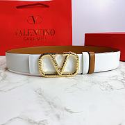 Valentino Belt Leather Black/White 4cm 80-95cm - 3