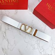 Valentino Belt Leather Black/White 4cm 80-95cm - 5