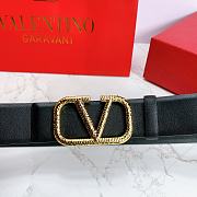 Valentino Belt Leather Black/White 4cm 80-95cm - 6