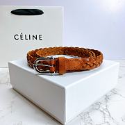 Celine Belt Leather Brown/Black 2.0cm - 1