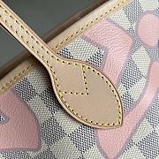 Louis Vuitton Neverfull MM Damier Canvas White/Pink N41050 32x29x17cm - 6