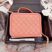 Chanel Caviar Quilted Small CC Filigree Vanity Case Pink 93343 21cm - 6