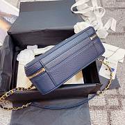 Chanel Caviar Quilted Small CC Filigree Vanity Case Navy 93343 21cm - 6
