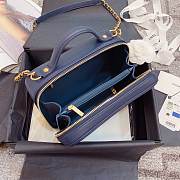 Chanel Caviar Quilted Small CC Filigree Vanity Case Navy 93343 21cm - 4