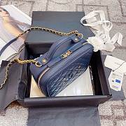 Chanel Caviar Quilted Small CC Filigree Vanity Case Navy 93343 21cm - 3