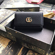 Gucci GG Marmont Key Case Leather Black 456118 7×11cm - 1
