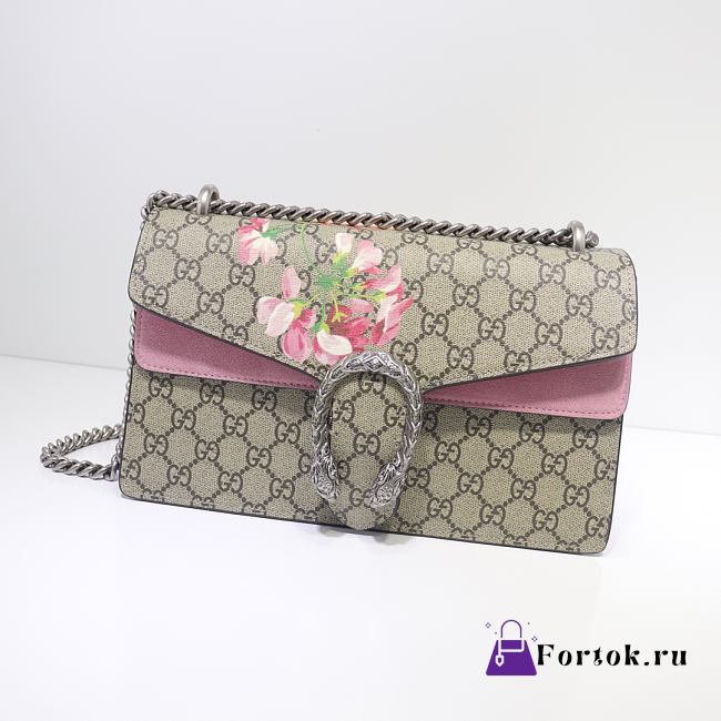 Gucci Dionysus Shoulder Bag Flower Pink 400249 28x18x9cm - 1