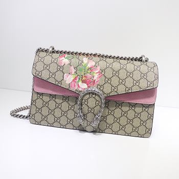 Gucci Dionysus Shoulder Bag Flower Pink 400249 28x18x9cm