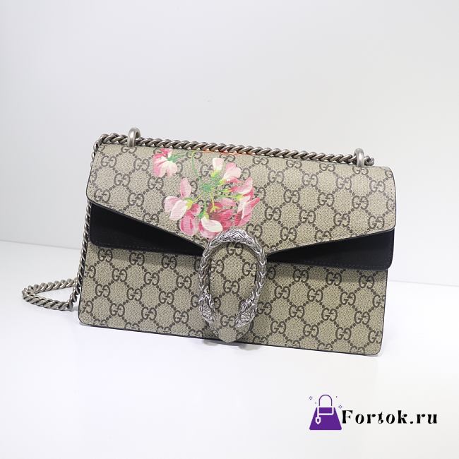 Gucci Dionysus Shoulder Bag Flower Black 400249 28x18x9cm - 1