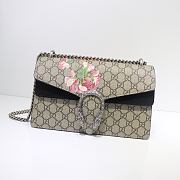 Gucci Dionysus Shoulder Bag Flower Black 400249 28x18x9cm - 1