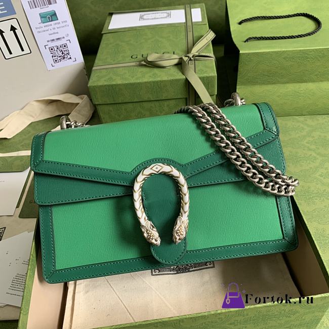 Gucci Dionysus Leather Green 400249 28x17x9cm - 1