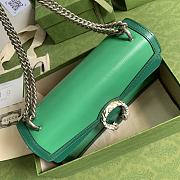 Gucci Dionysus Leather Green 400249 28x17x9cm - 2