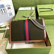 Gucci Dionysus Shoulder Bag Dark Green Wool 400249 28x17x9cm - 2