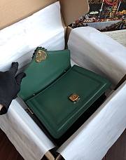 Dolce & Gabbana Medium Devotion Bag Leather Dark Green 24x17x9cm - 5