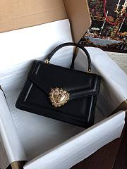 Dolce & Gabbana Medium Devotion Bag Leather Black 24x17x9cm - 1