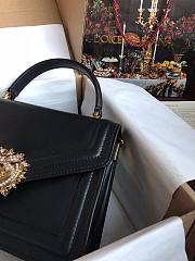 Dolce & Gabbana Medium Devotion Bag Leather Black 24x17x9cm - 5