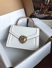 Dolce & Gabbana Medium Devotion Bag Leather White 24x17x9cm - 1