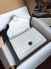 Dolce & Gabbana Medium Devotion Bag Leather White 24x17x9cm - 5