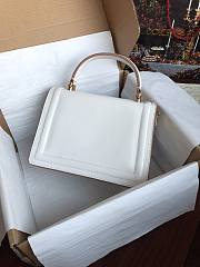 Dolce & Gabbana Medium Devotion Bag Leather White 24x17x9cm - 3