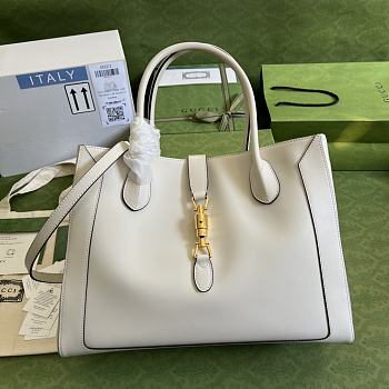 Gucci Large Jackie 1961 Tote Bag White 649015 40x30x15cm