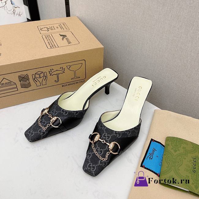 Gucci Horsebit Pumps Denim/Black - 1