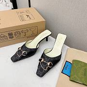 Gucci Horsebit Pumps Denim/Black - 1