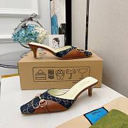 Gucci Horsebit Pumps Denim/Brown - 3