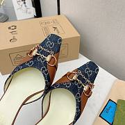 Gucci Horsebit Pumps Denim/Brown - 4