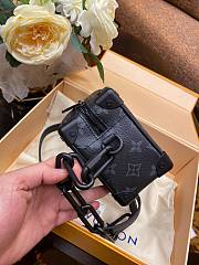 Louis Vuitton Mini Soft Trunk Bag Monogram Canvas Black M44735 18.5x13x8cm - 2