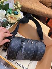 Louis Vuitton City Keepall Monogram Canvas Black M45936 27x17x13cm - 1
