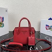 Prada Monochrome Bag Red 1BA269 22x16.5x11.5cm - 1