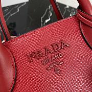 Prada Monochrome Bag Red 1BA269 22x16.5x11.5cm - 5