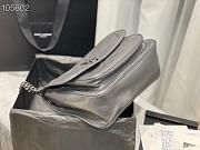 Ysl Medium Niki Crinkled Leather Gray 6331580 28x20.5x8.5cm - 3
