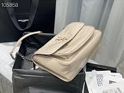 Ysl Medium Niki Crinkled Leather Light Beige 6331580 28x20.5x8.5cm - 6