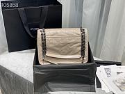 Ysl Medium Niki Crinkled Leather Light Beige 6331580 28x20.5x8.5cm - 5
