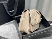 Ysl Medium Niki Crinkled Leather Light Beige 6331580 28x20.5x8.5cm - 4