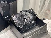 Ysl Medium Niki Crinkled Leather Black 6331580 28x20.5x8.5cm - 3