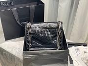 Ysl Medium Niki Crinkled Leather Black 6331580 28x20.5x8.5cm - 4