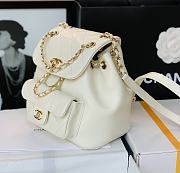 Chanel Small Duma Backpack White 18x18x12cm - 3