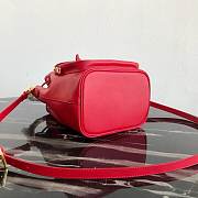 Prada Duet Leather Shoulder Bag Red 1BH038 22.5×17.5×12cm - 6
